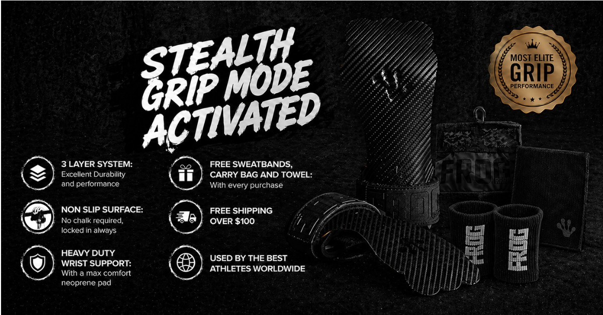 All Black Frog Grips - Built for Serious Athletes