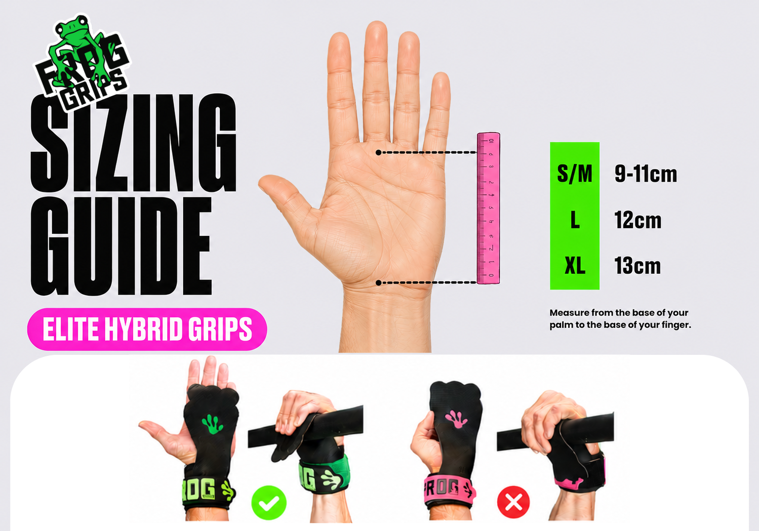 Frog Size Chart